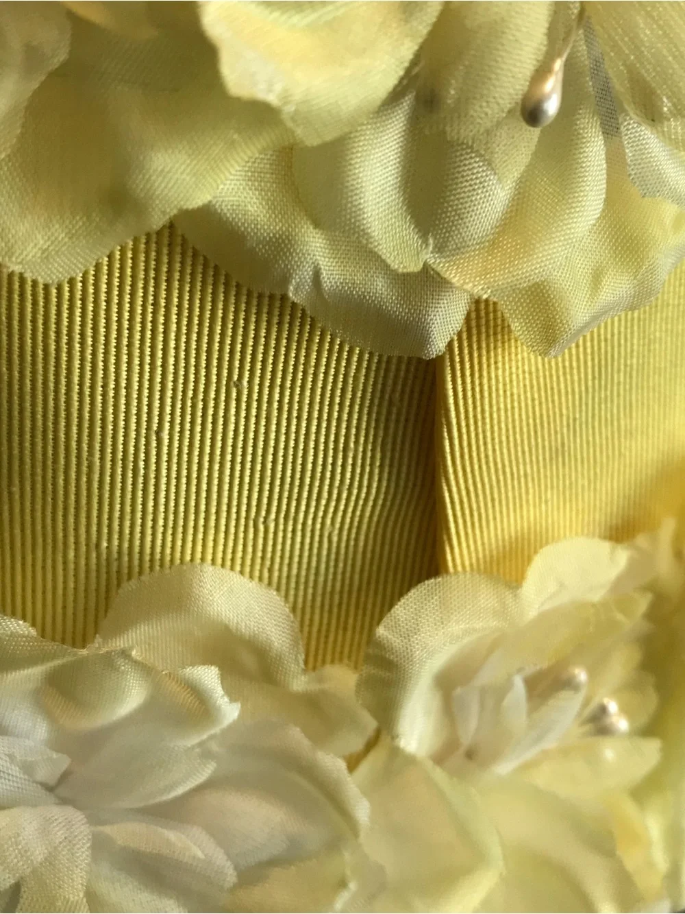 Authentic Vintage 60s Yellow Floral Bucket Cloche Hat Rare Mid-Century Millinery